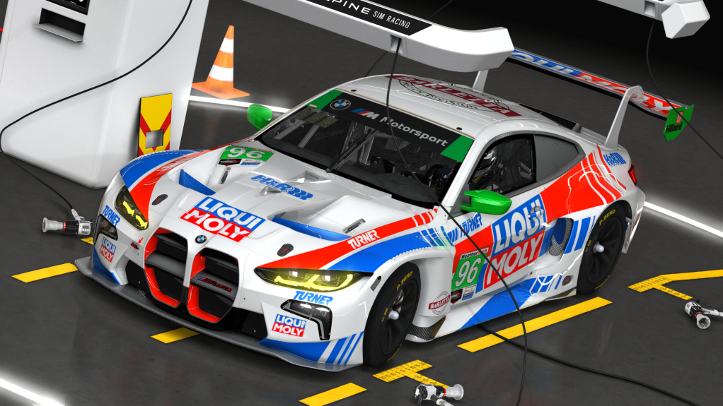 BMW M4 GT3, skin 96 Turner Motorsport Liqui Moly