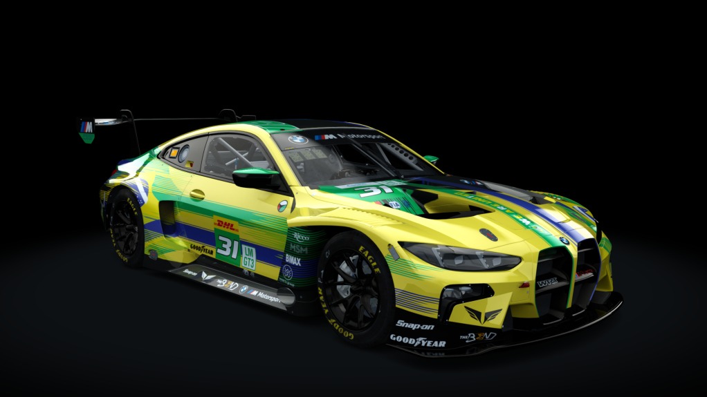 BMW M4 GT3 EVO, skin 2025 WEC The Bend Team WRT #31 Interlagos