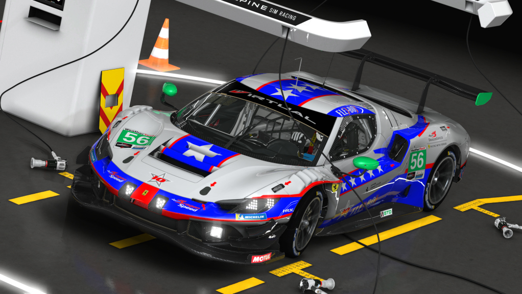 Ferrari 296 GT3, skin 56 DragonSpeed USA