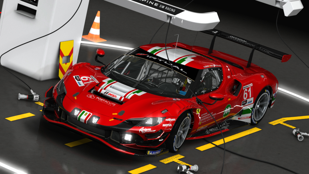 Ferrari 296 GT3, skin 61 Risi Competizione