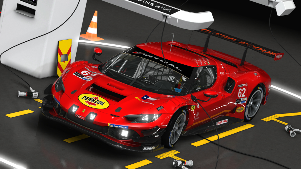 Ferrari 296 GT3, skin 62 Risi Competizione