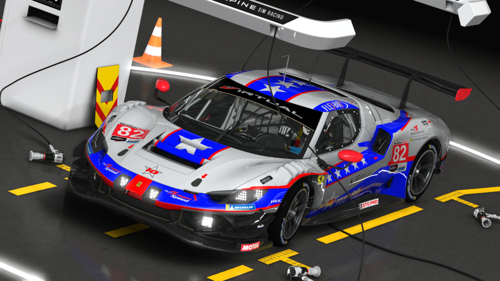 Ferrari 296 GT3, skin 82 DragonSpeed USA