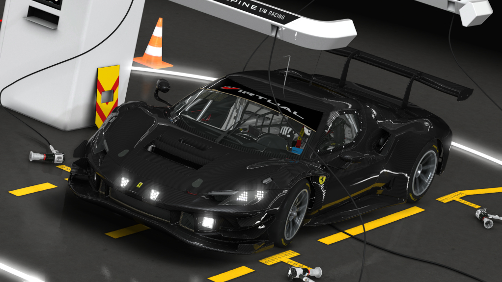 Ferrari 296 GT3, skin Carbon