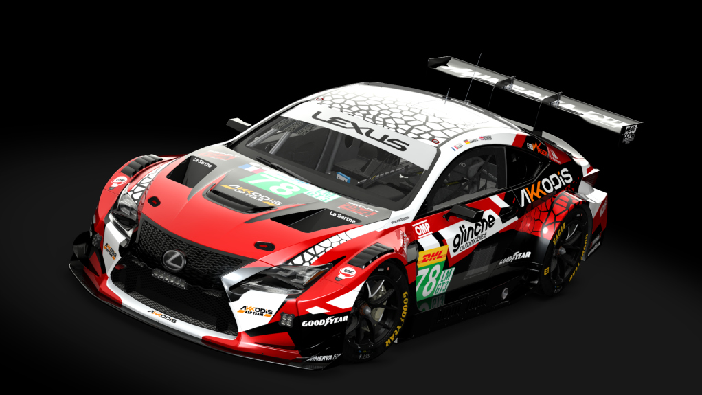 Lexus RC F GT3, skin 2025 WEC #78 Akkodis ASP Team