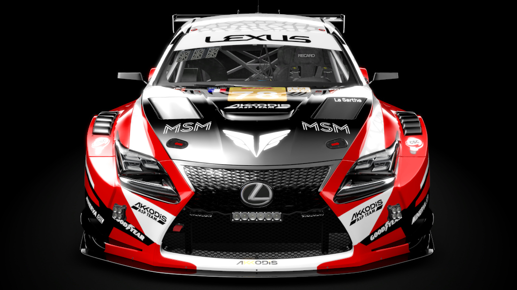 Lexus RC F GT3, skin WEC Akkodis ASP Lexus 78 2024