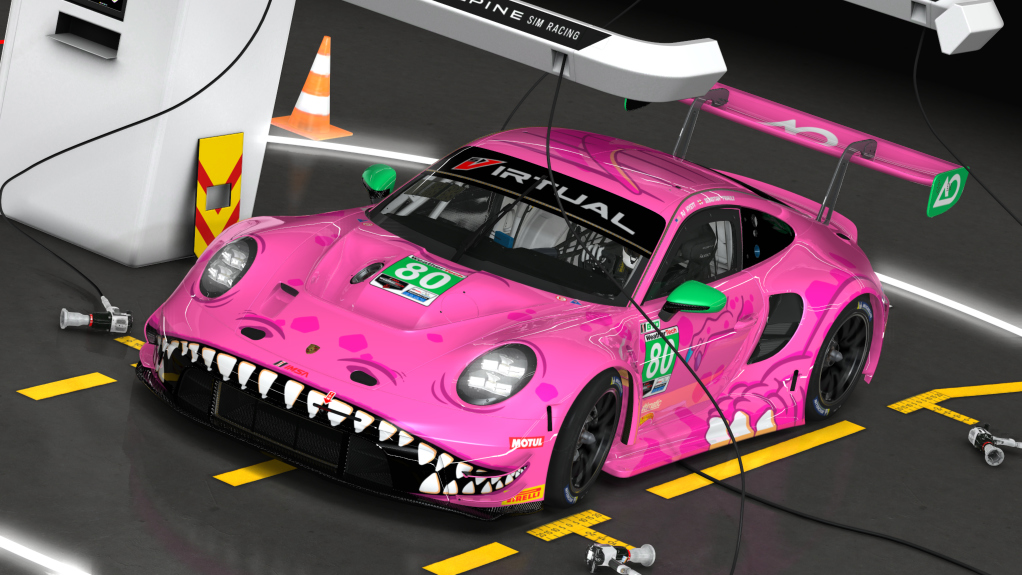 Porsche 992 GT3 R, skin #80 Roxy