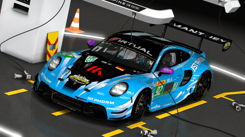 Porsche 992 GT3 R, skin 2025 WEC #92 Manthey 1st Phorm