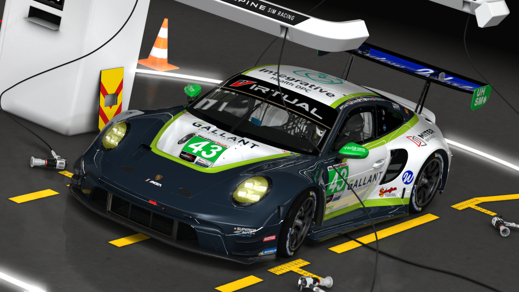 Porsche 992 GT3 R, skin 43 AndrettiAutosport