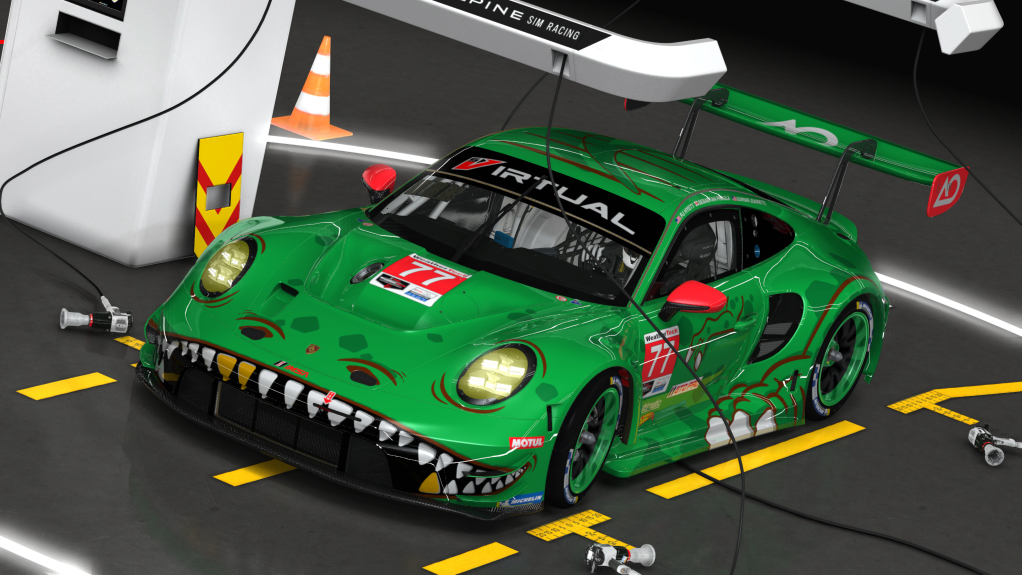 Porsche 992 GT3 R, skin 77 AO Racing Rexy