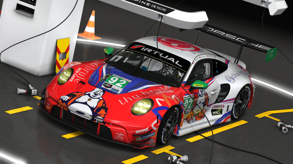Porsche 992 GT3 R, skin 92 Kelly-Moss with Riley